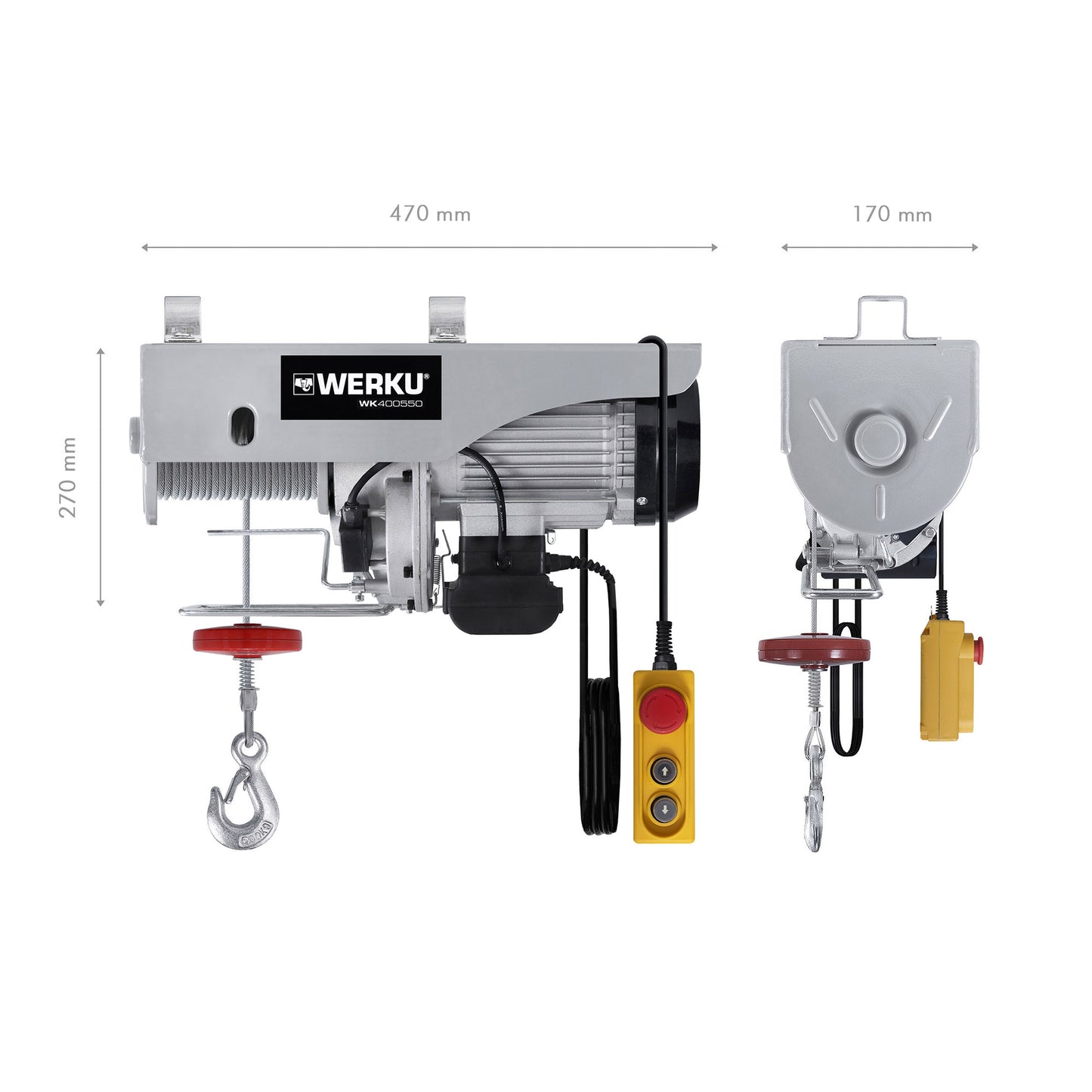 Polipasto cable Werku 1000 Kg - 1600 W