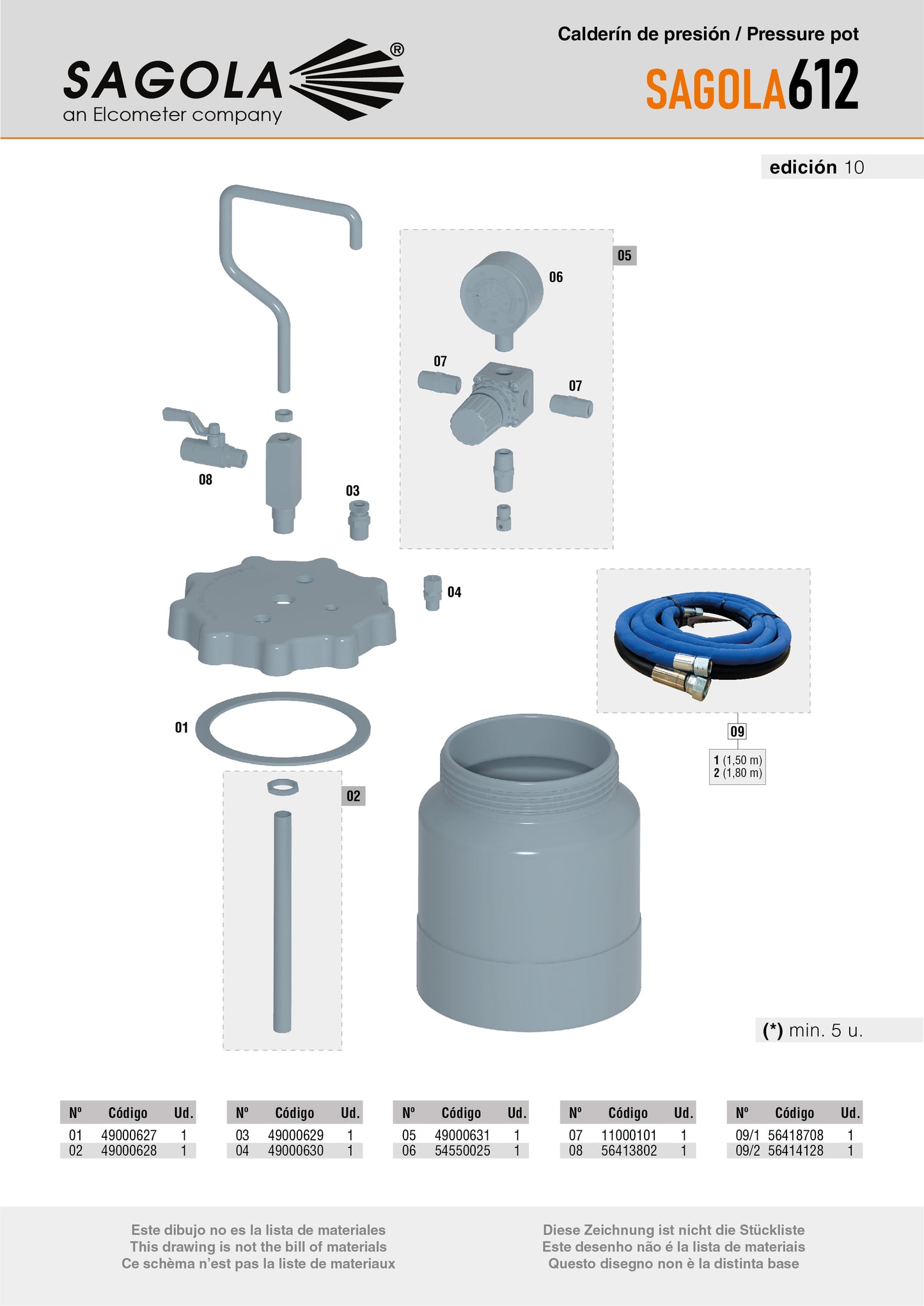 Calderín de presión Sagola 612