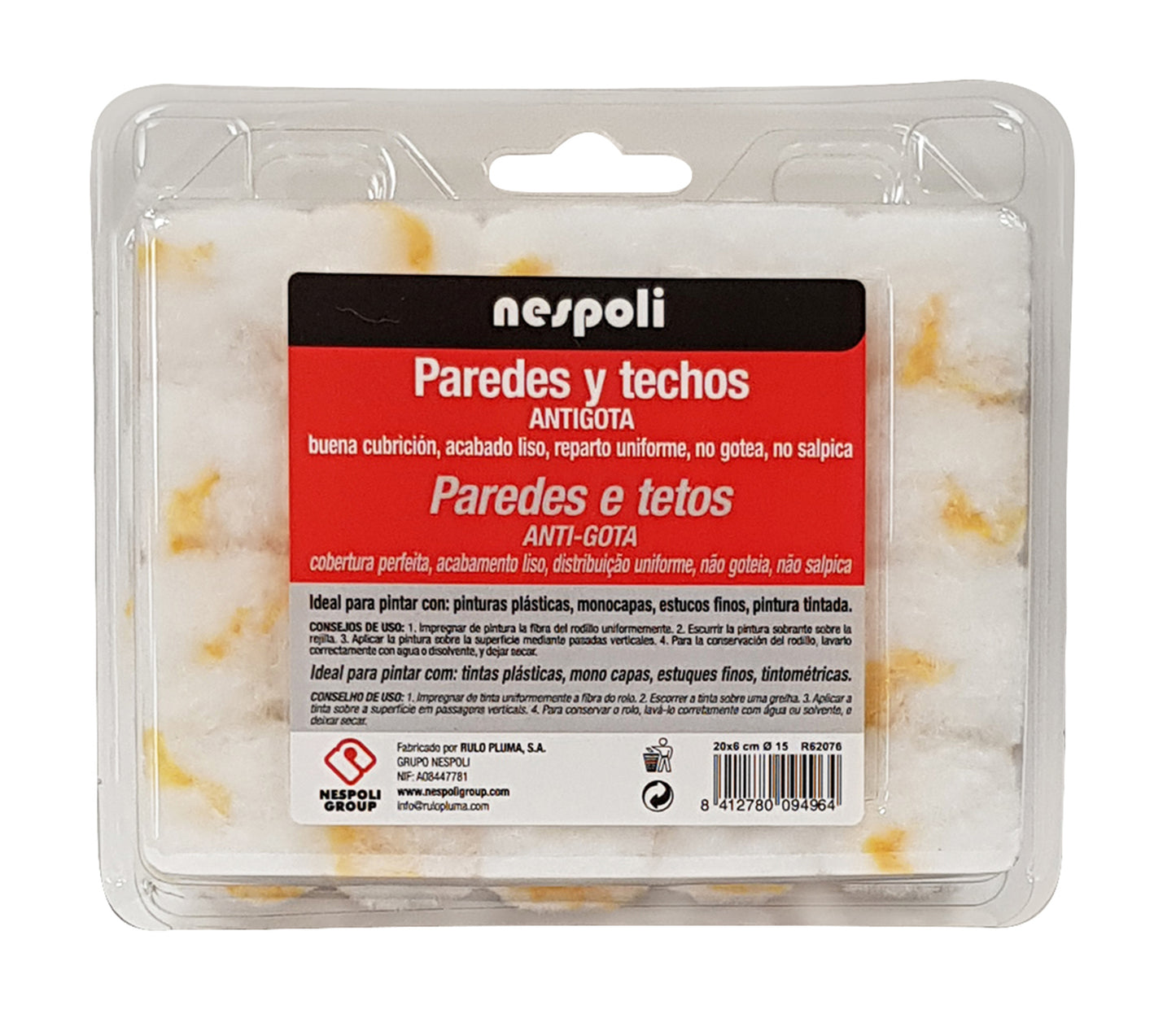 Recambio Minirodillo Antigota Poliamida 100% - Venta por Cajas