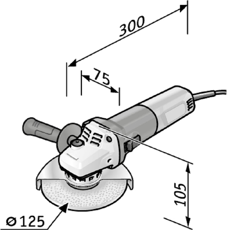 Amoladora angular de 900 vatios, de uso universal, 125 mm LE 9-11 125 L-BOXX