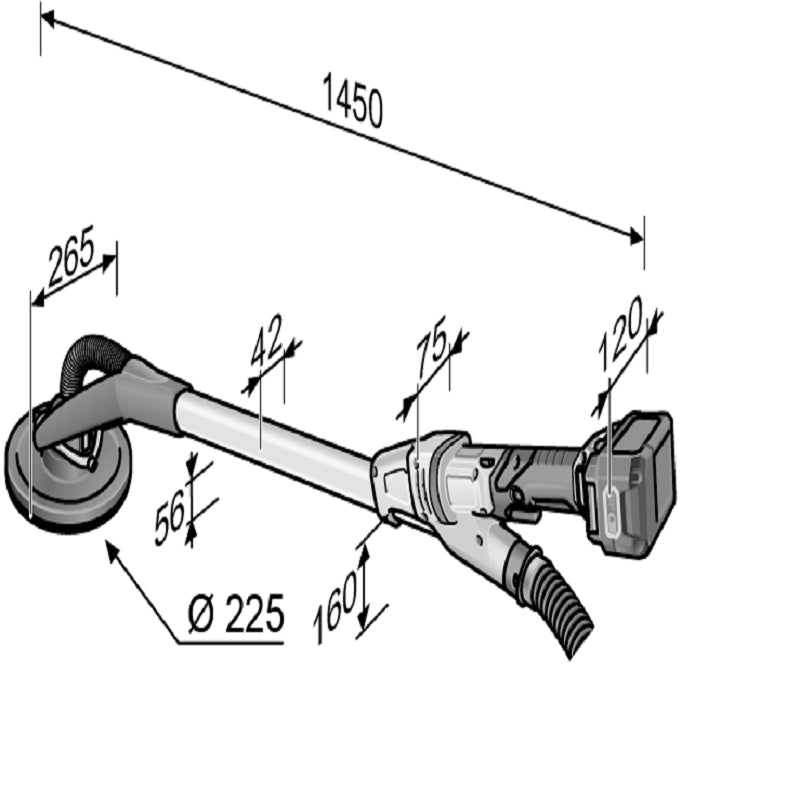 Lijadora de paredes y techos Jirafa® Flex GE MH 18.0-EC