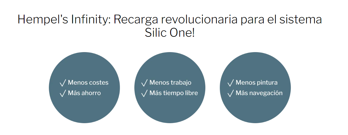 Hempel's Infinity 77505  Recarga revolucionaria para el sistema Silic One. 2,4Litros