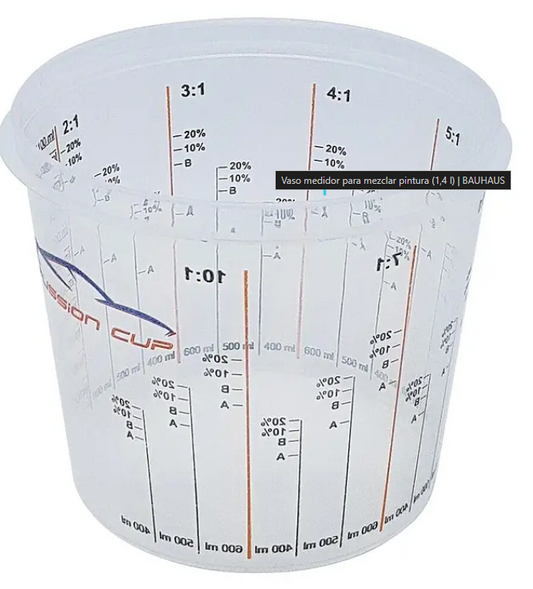 Vaso Graduado Mezcla Pintura - Resistente Disolventes
